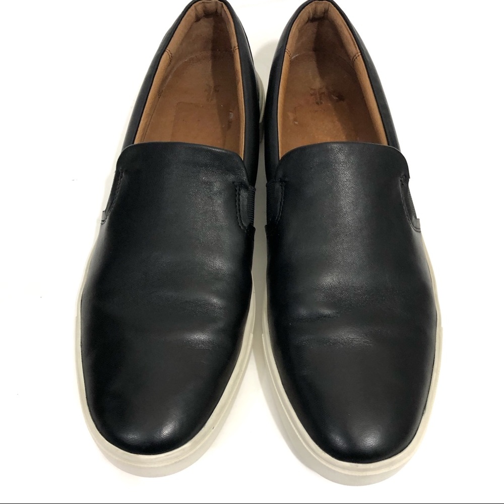 Frye mens Ivy slip on sneakers black leather - Picture 2 of 7